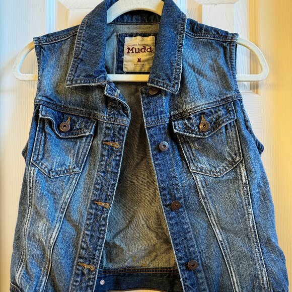 Mudd Denim Vest, Womens size M - Picture 1 of 5